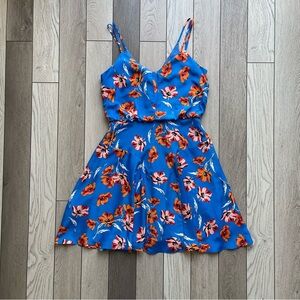CeCe Floral Blue Dress